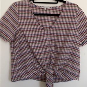 Madewell plaid causal summer top size 4